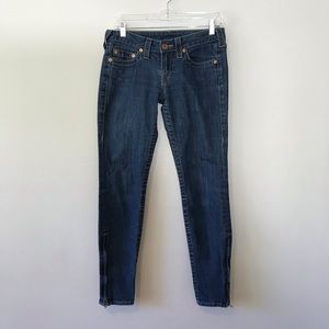 True Religion Gwen Skinny Zippered Ankle Jeans